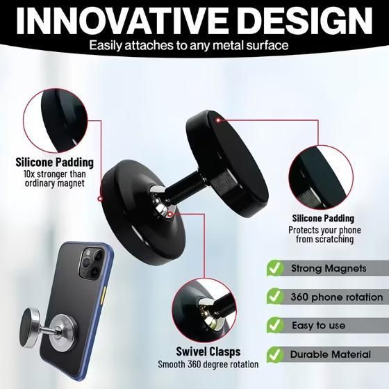 Dual Magnetic Smartphone Mount & Holder for Gym